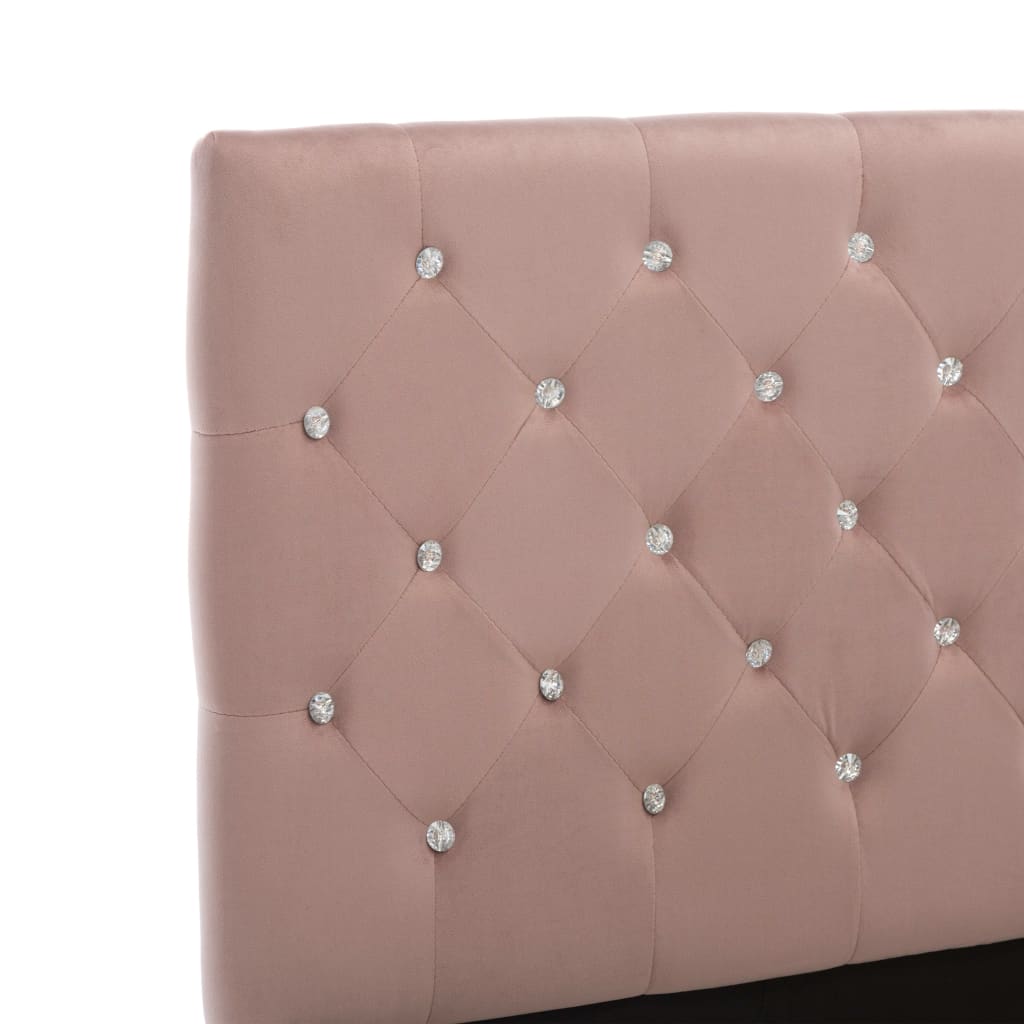 Bed frame pink velvet 90x200 cm