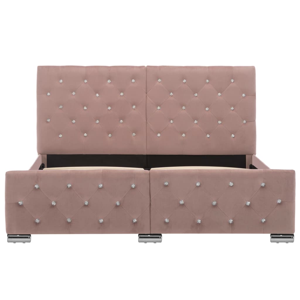 Okvir kreveta ružičasti baršun 140x200 cm