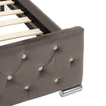 Bettgestell Grau Samt 180x200 cm