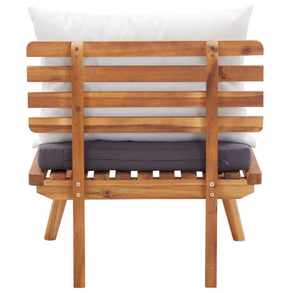 4-piece garden lounge set with cushions made of solid acacia wood