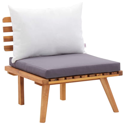 4-piece garden lounge set with cushions made of solid acacia wood