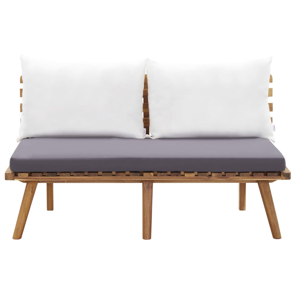 4-piece garden lounge set with cushions made of solid acacia wood