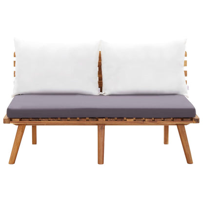 4-piece garden lounge set with cushions made of solid acacia wood