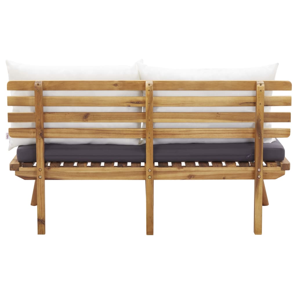 4-piece garden lounge set with cushions made of solid acacia wood