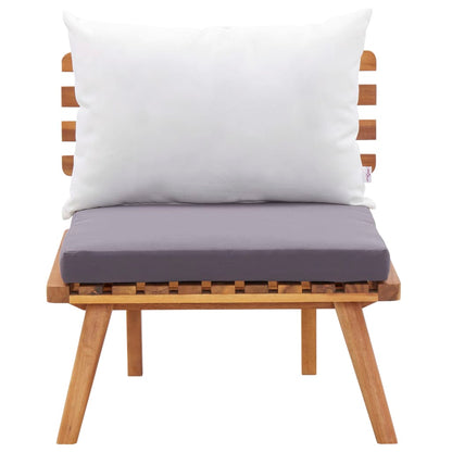 4-piece garden lounge set with cushions made of solid acacia wood