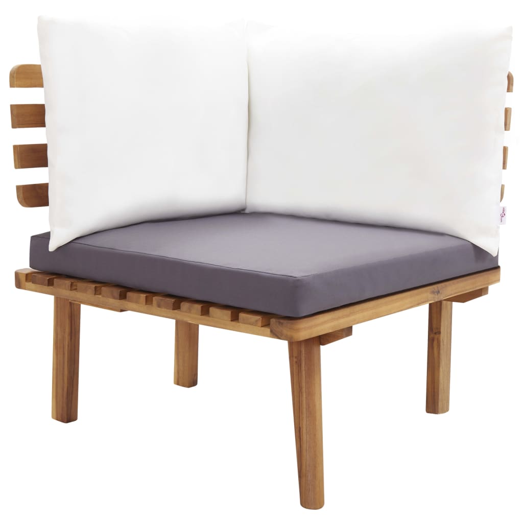 5-piece garden lounge set solid acacia wood