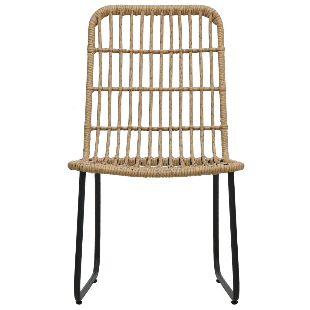 Garden chairs 2 pcs. Poly rattan oak