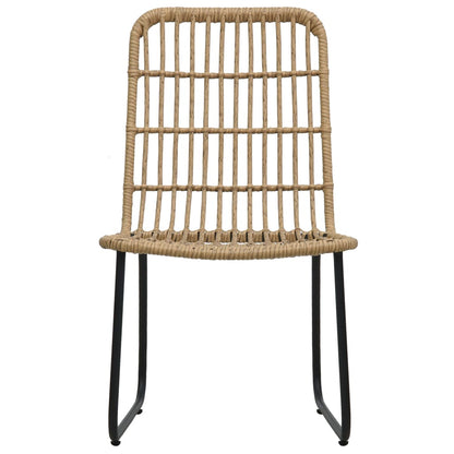 Garden chairs 2 pcs. Poly rattan oak