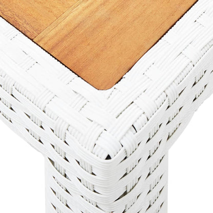 9 kom. Vrtna blagovaonska garnitura poli ratan bijela