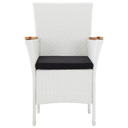 7 kom. Vrtna blagovaonska garnitura poli ratan bijela