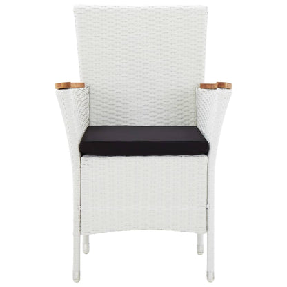 5 kom. Vrtna blagovaonska garnitura poli ratan bijela