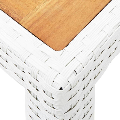 5 kom. Vrtna blagovaonska garnitura poli ratan bijela