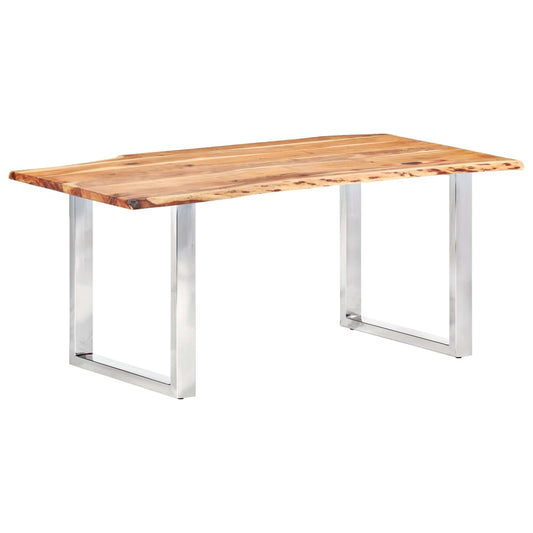Dining table with tree edges acacia solid wood 200 cm 3.8 cm