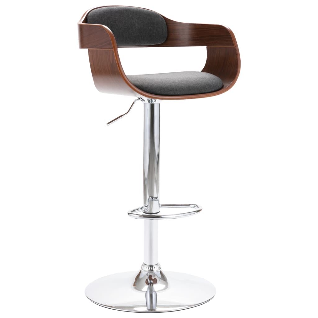 Bar stool plywood and grey fabric