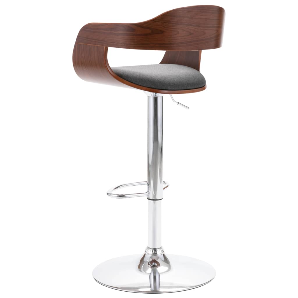 Bar stool plywood and grey fabric