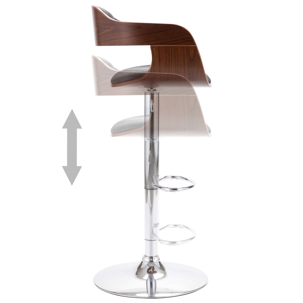 Bar stool plywood and grey fabric