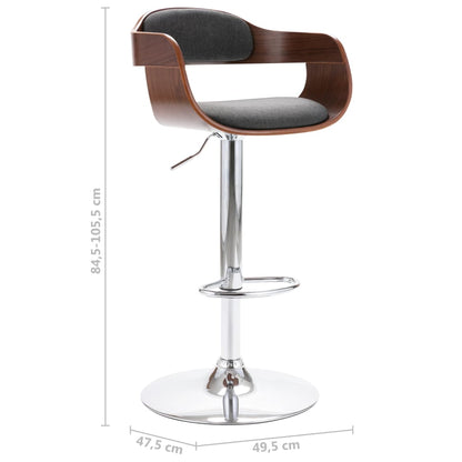 Bar stool plywood and grey fabric
