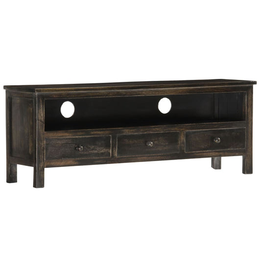 TV cabinet black 120×30×45 cm solid mango wood