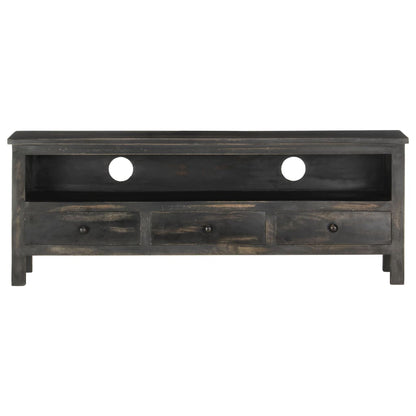 TV cabinet black 120×30×45 cm solid mango wood