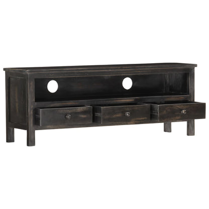 TV cabinet black 120×30×45 cm solid mango wood