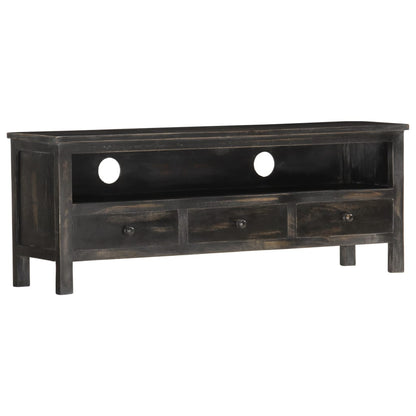 TV cabinet black 120×30×45 cm solid mango wood