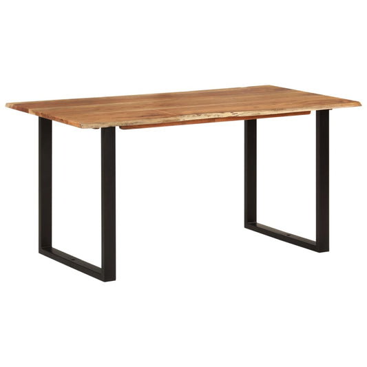 Dining table 154x80x76 cm solid acacia wood