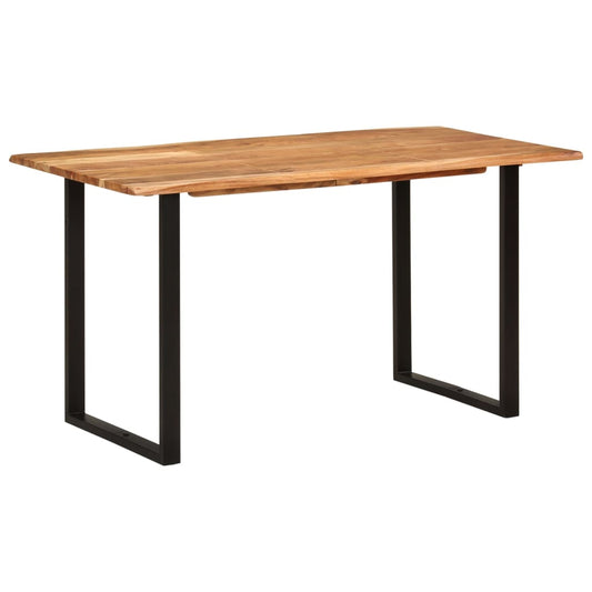 Dining table 140×70×76 cm solid acacia wood