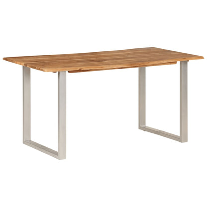 Dining table 154x80x76 cm solid acacia wood