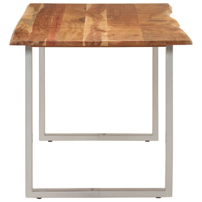 Dining table 154x80x76 cm solid acacia wood