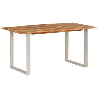 Dining table 154x80x76 cm solid acacia wood