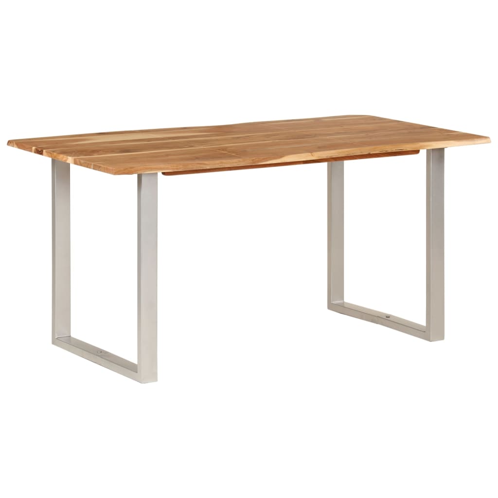 Dining table 154x80x76 cm solid acacia wood