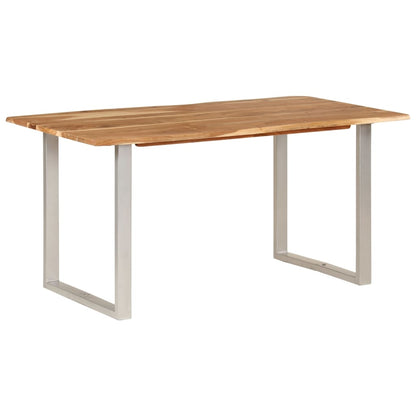 Dining table 154x80x76 cm solid acacia wood
