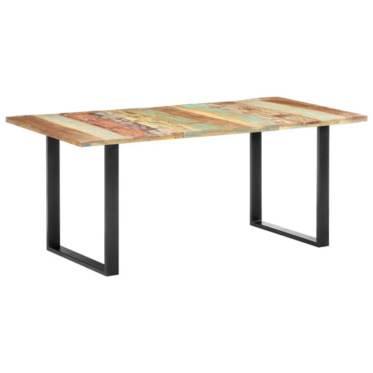 Dining table 180x90x76 cm solid reclaimed wood