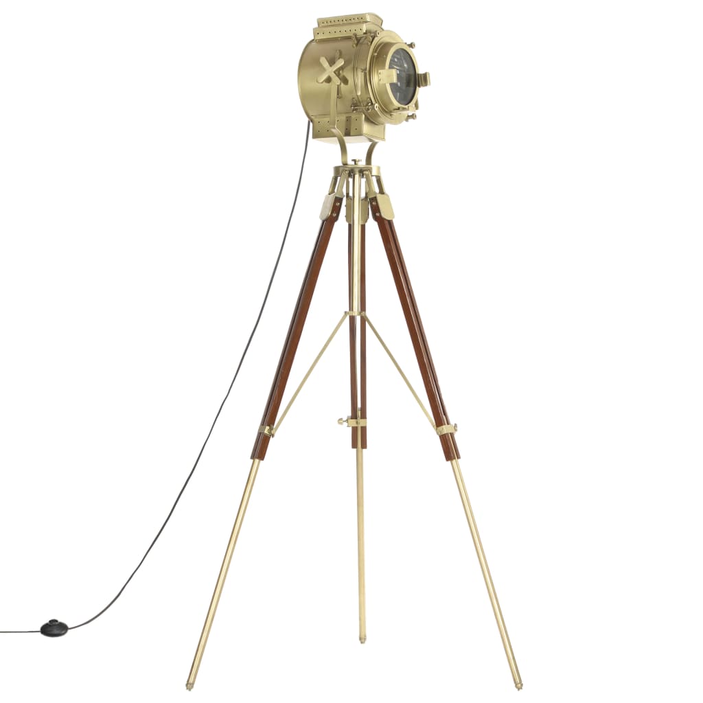 Floor lamp tripod solid wood mango 193 cm