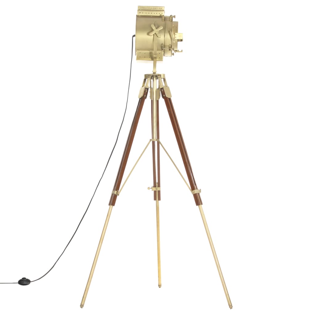 Floor lamp tripod solid wood mango 193 cm