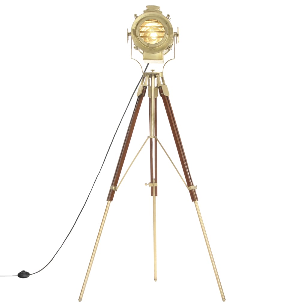 Floor lamp tripod solid wood mango 193 cm