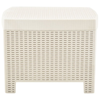 3-tlg. Garten-Lounge-Set Kunststoff Weiß