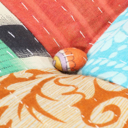 Pouf 60x70x36 cm patchwork tkanina