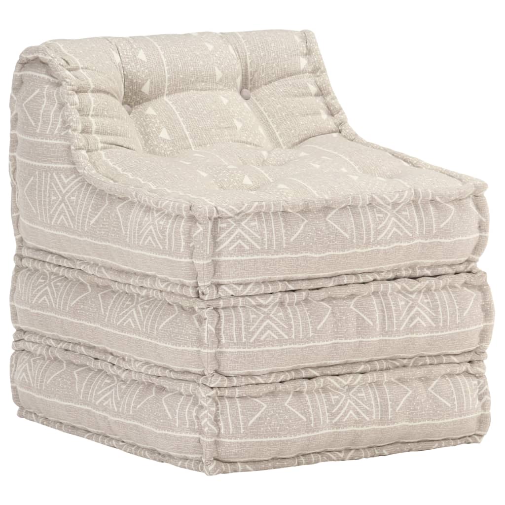 Modularer Pouf Beige Stoff