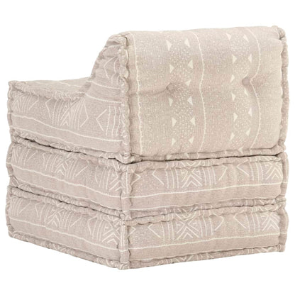 Modularer Pouf Beige Stoff