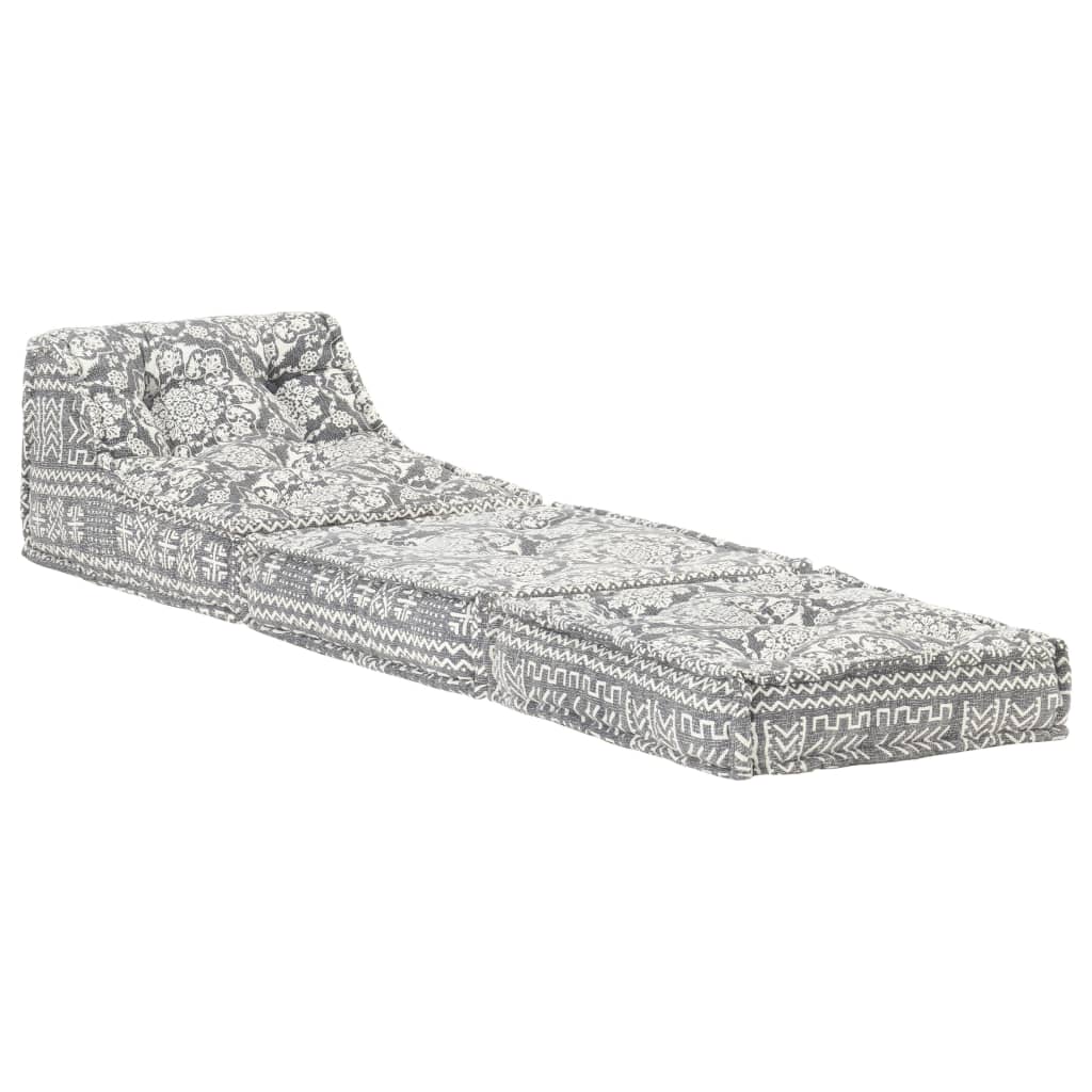 Modularni puf svjetlosive tkanine