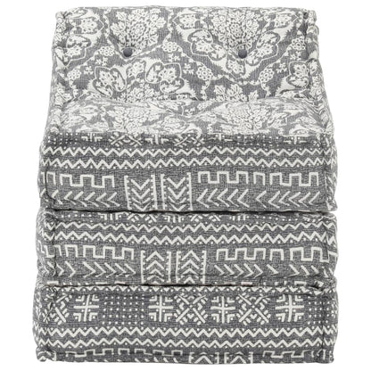 Modularni puf svjetlosive tkanine