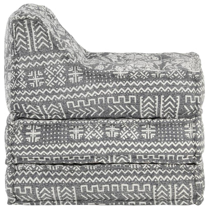 Modularni puf svjetlosive tkanine