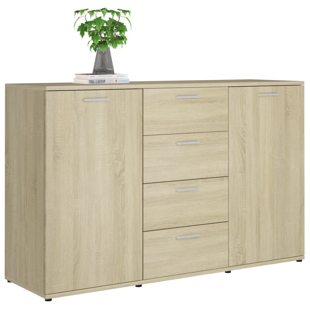 Sideboard Sonoma-Eiche 120x35,5x75 cm Holzwerkstoff