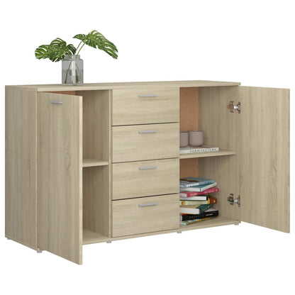 Sideboard Sonoma-Eiche 120x35,5x75 cm Holzwerkstoff