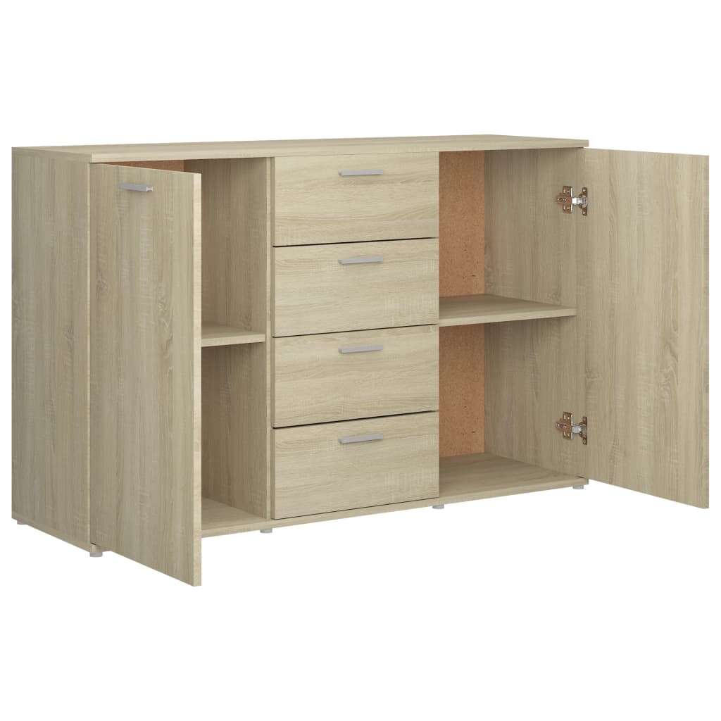 Sideboard Sonoma-Eiche 120x35,5x75 cm Holzwerkstoff