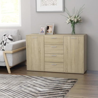 Sideboard Sonoma-Eiche 120x35,5x75 cm Holzwerkstoff