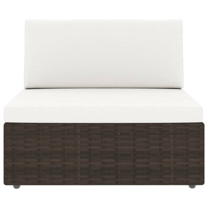 2-tlg. Garten-Lounge-Set Poly Rattan Braun