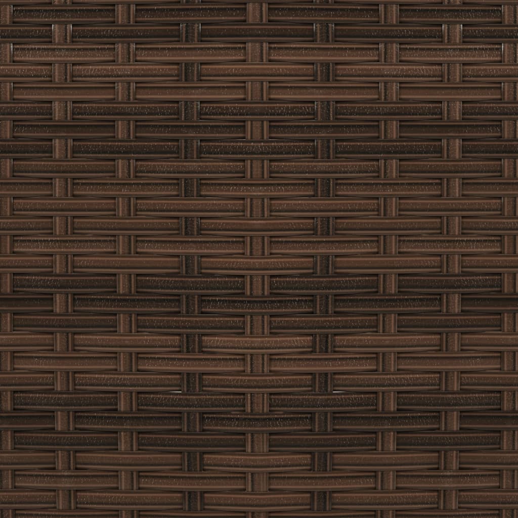 2-tlg. Garten-Lounge-Set Poly Rattan Braun