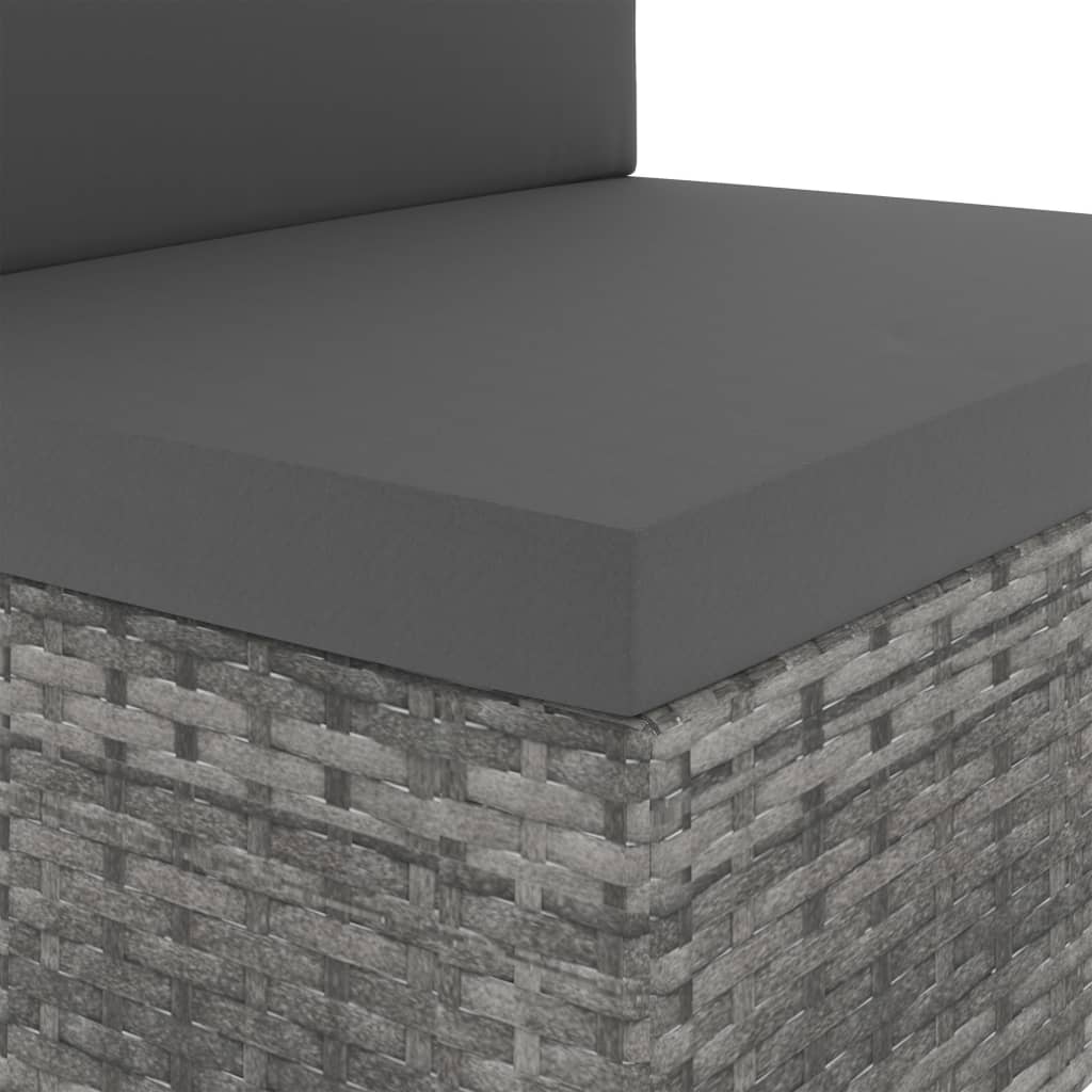 2 kom. Vrtna garnitura od poliratana siva